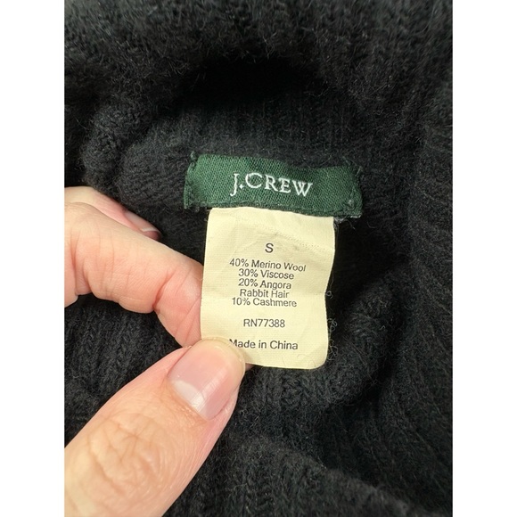 J.Crew wool, rabbit hair, cashmere blend black sweater - Picture 3 of 3